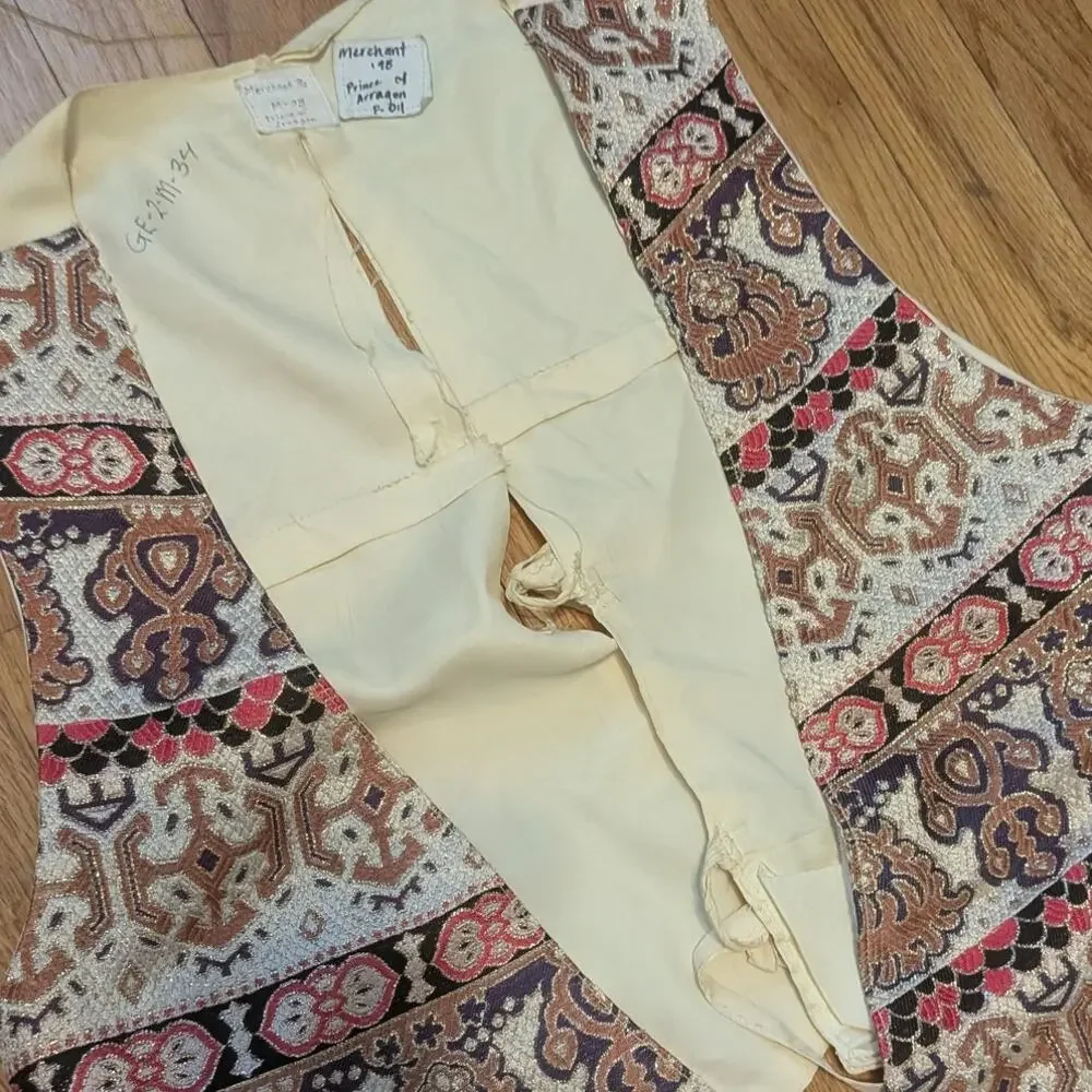 Vintage Prince of Arragon 98 Costume With Multi Tonal Tribal Medallion/Tapestry